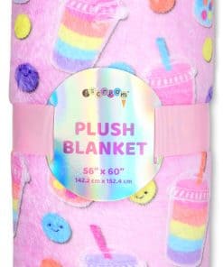 Manta de felpa suave sedosa con estampado de comida 56" x