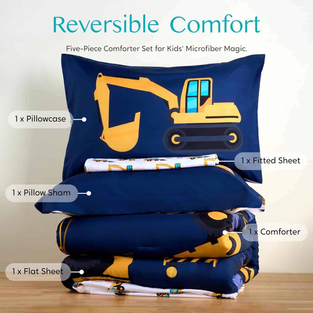 Juego de Edredón Gemelo para Niños - Set de Ropa de Cama de - Imagen 7