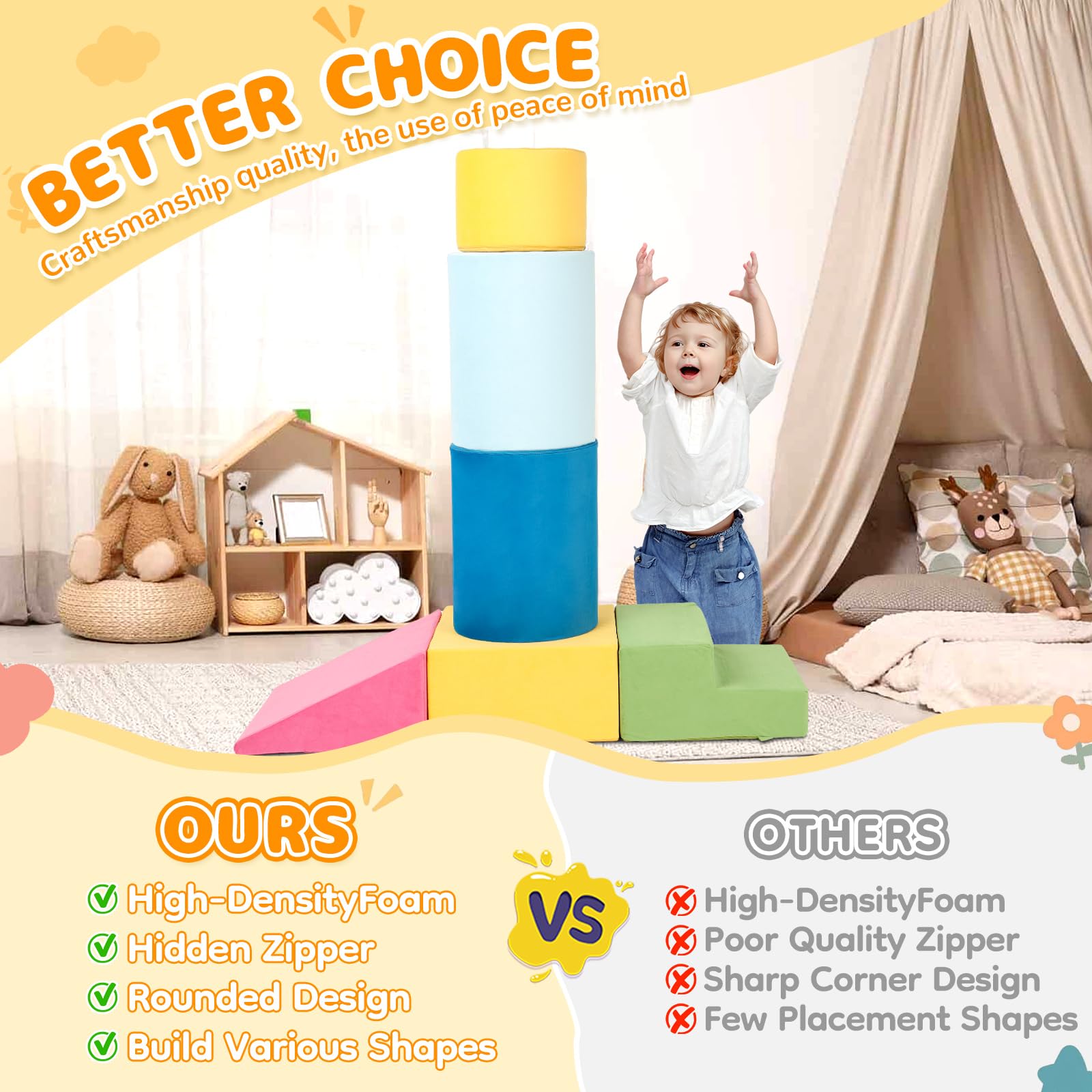 Edbuosy Juegos de Escalada para Niños Pequeños en - Imagen 8