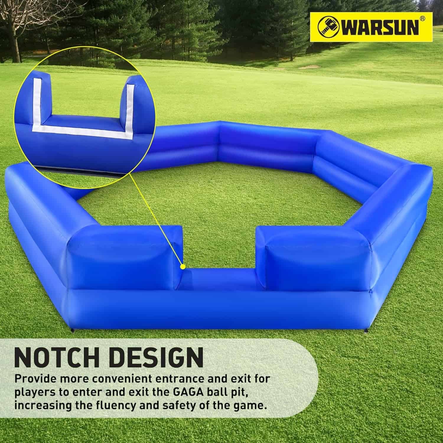 WARSUN 20FT Gaga Ball Pit Inflable con Potente Ventilador, - Imagen 6