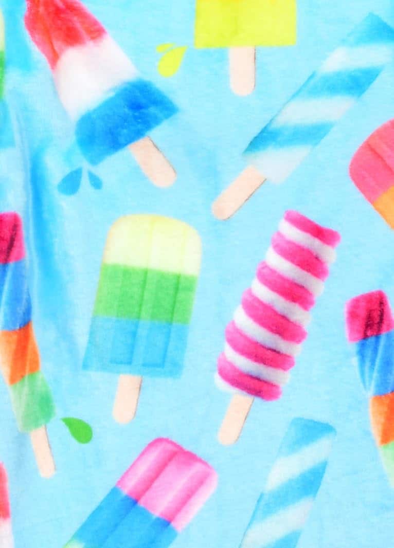 Manta de felpa suave con estampado de helado 56" x 60" - - Imagen 3