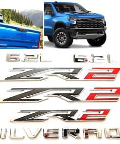 Emblemas de letras 3D Tomilia Set ZR2 6.2L para puerta