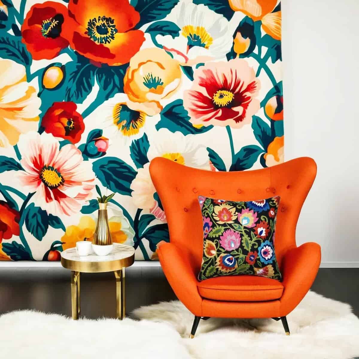 Funda de almohada floral Poland Negro Funda de cojín floral - Imagen 3