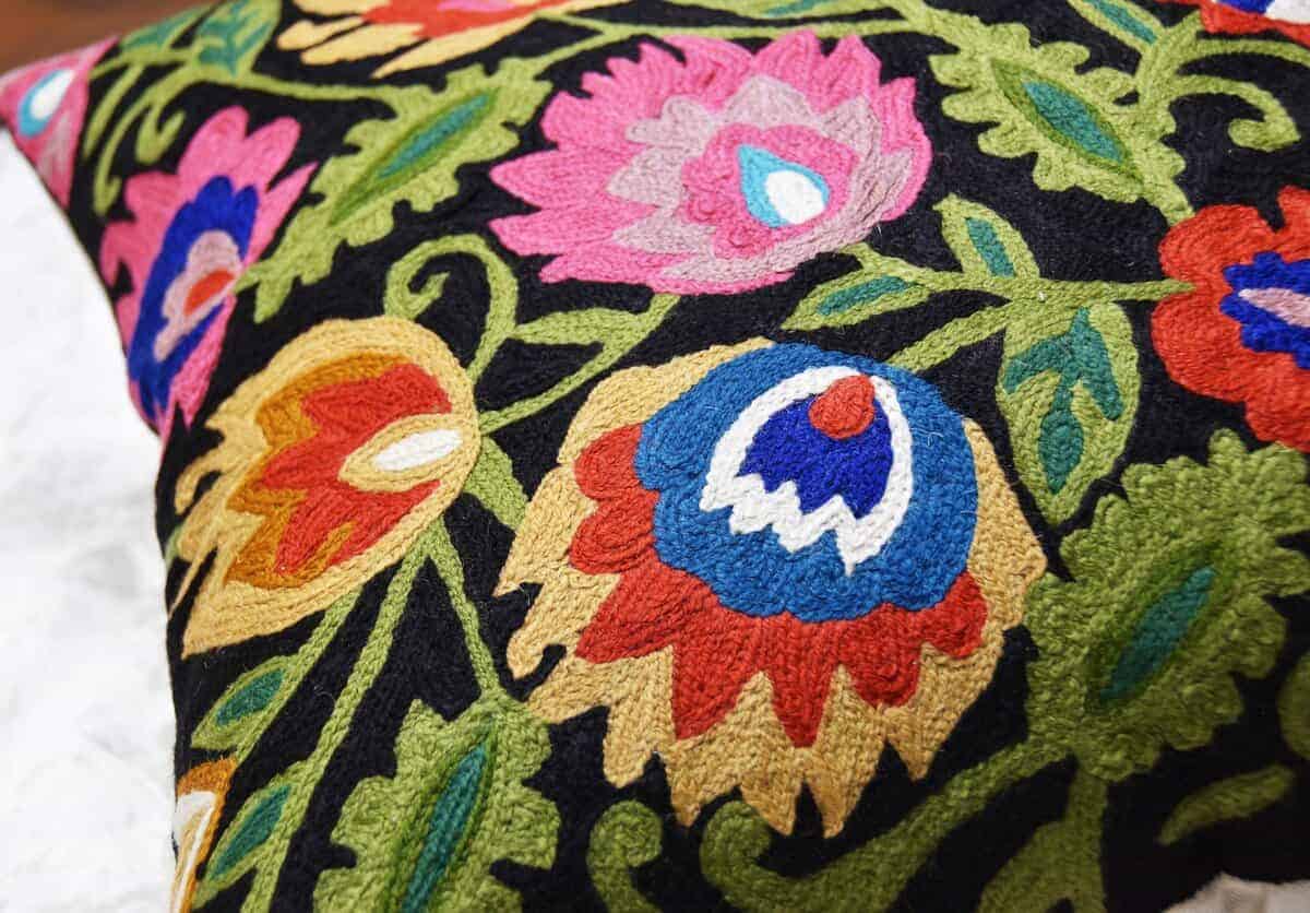 Funda de almohada floral Poland Negro Funda de cojín floral - Imagen 8