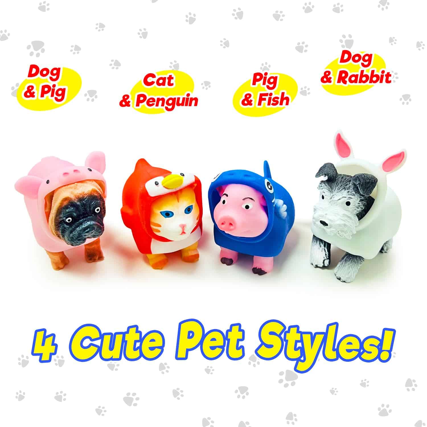 JA-RU Dress-Up Pets w/ Animal Costume Squishy Fidget Toys - Imagen 4