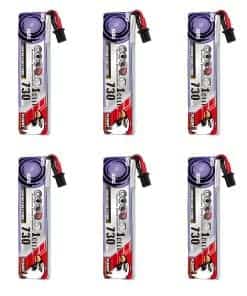 CODDAR 6 Paquetes 730mAh 1S 3.8V 100C HV Batería LiPo con