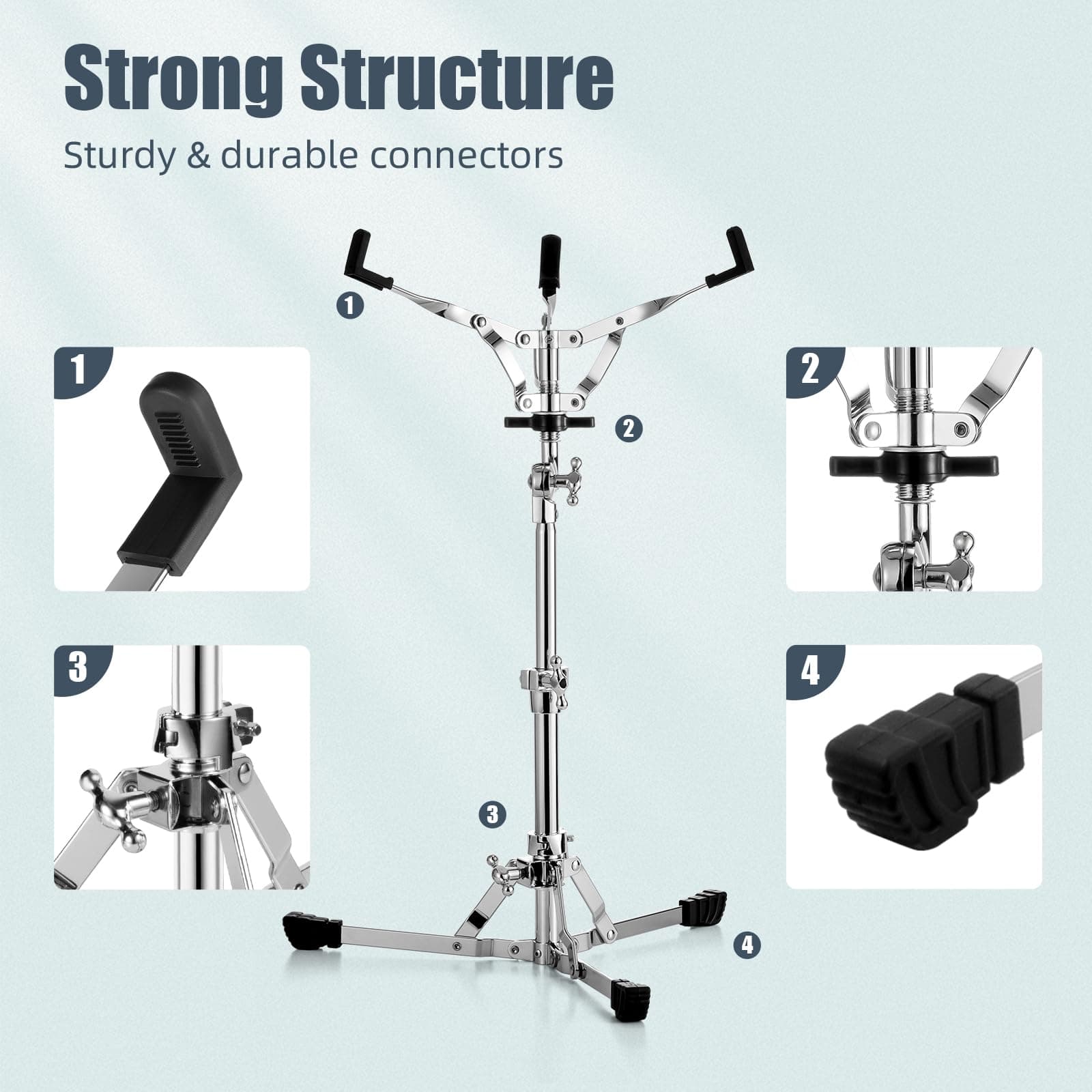 Soporte de Tambor de Redoblante TENTOTEN, Soporte Plano - Imagen 4
