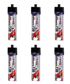 CODDAR 6 Paquetes 3.8V 730mAh 1S 100C HV Batería LiPo con