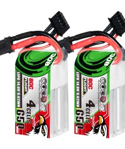 Paquete de 2 baterías LiPo de 650mAh 4S 14.8V 80C con XT30