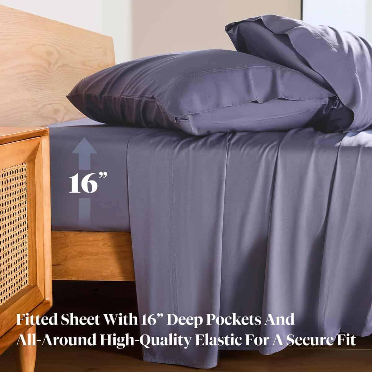 Juego de sábanas LuxClub, elaboradas de rayón derivado de - Imagen 6