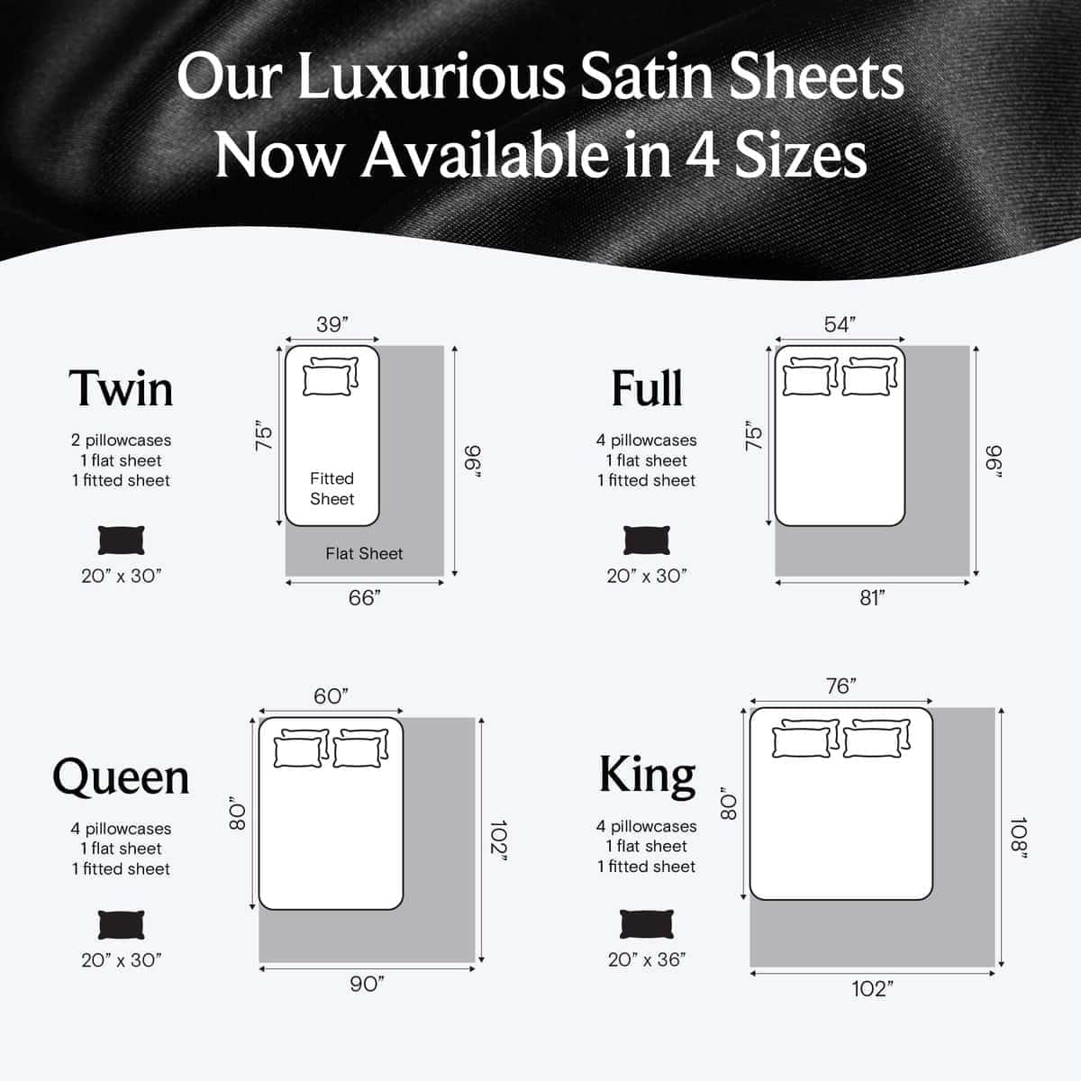 Juego de sábanas de satén de lujo LuxClub - Suaves sábanas - Imagen 8