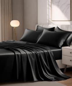Juego de sábanas de satén de lujo LuxClub - Suaves sábanas