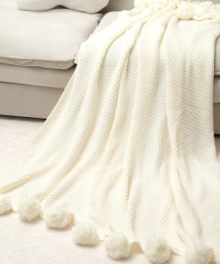 Manta de punto suave, manta para sofá, manta de granja,