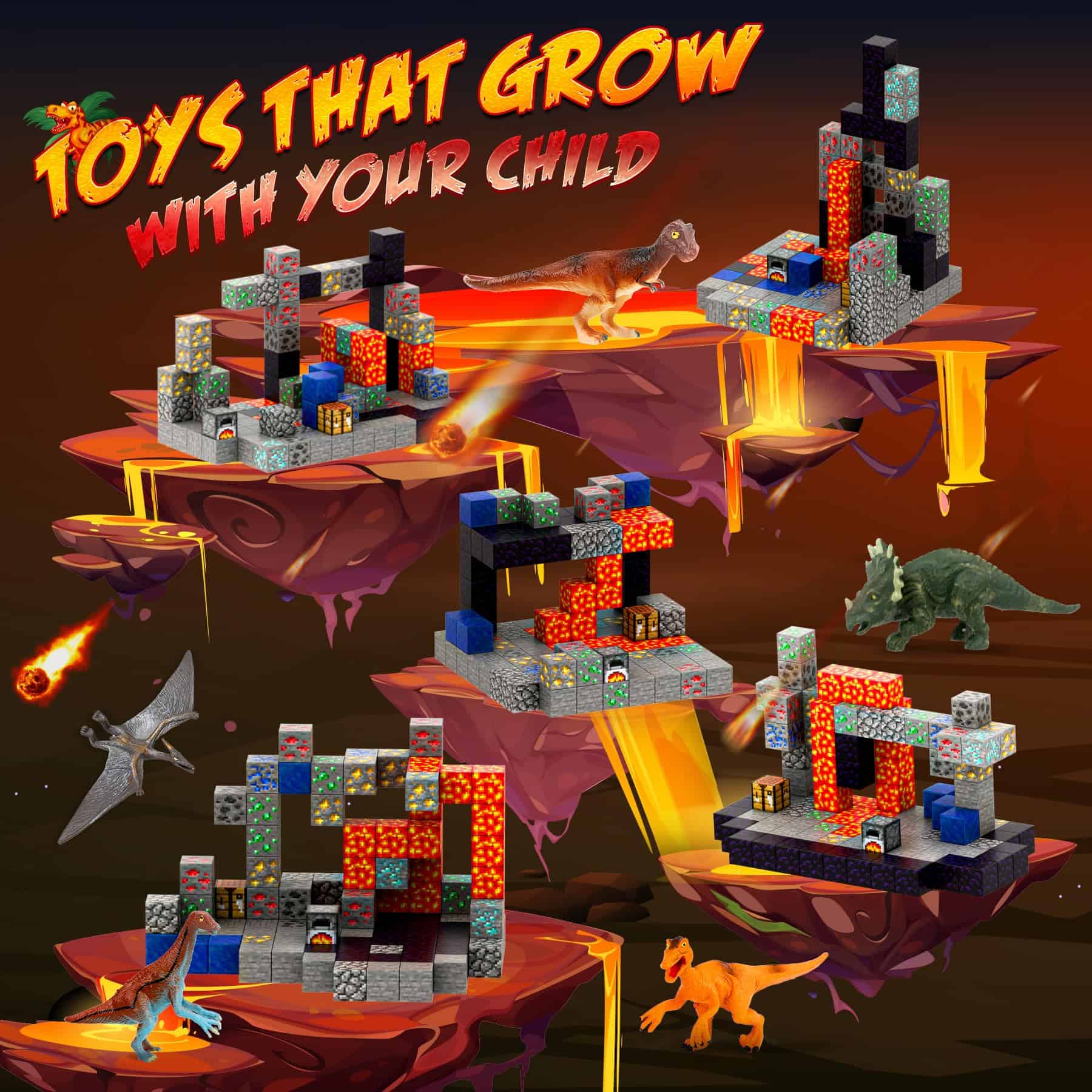 Austraes Bloques Magnéticos, 110PCS Cubos de Construcción - Imagen 5