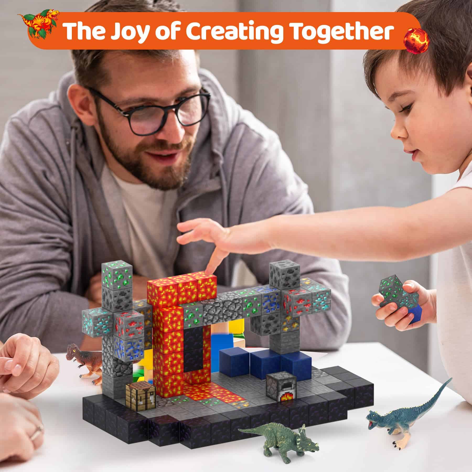 Austraes Bloques Magnéticos, 110PCS Cubos de Construcción - Imagen 7