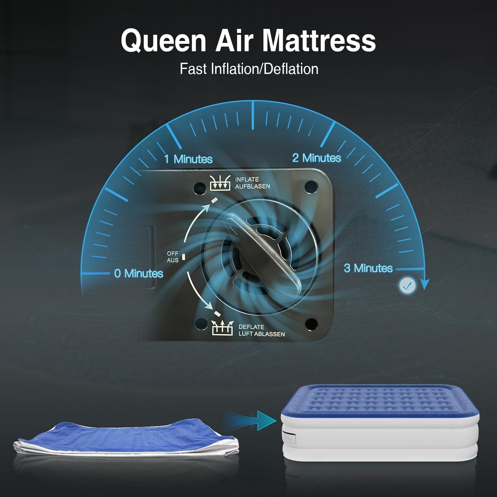 Colchón de Aire Premium Ezyrest Queen con Bomba - Imagen 6