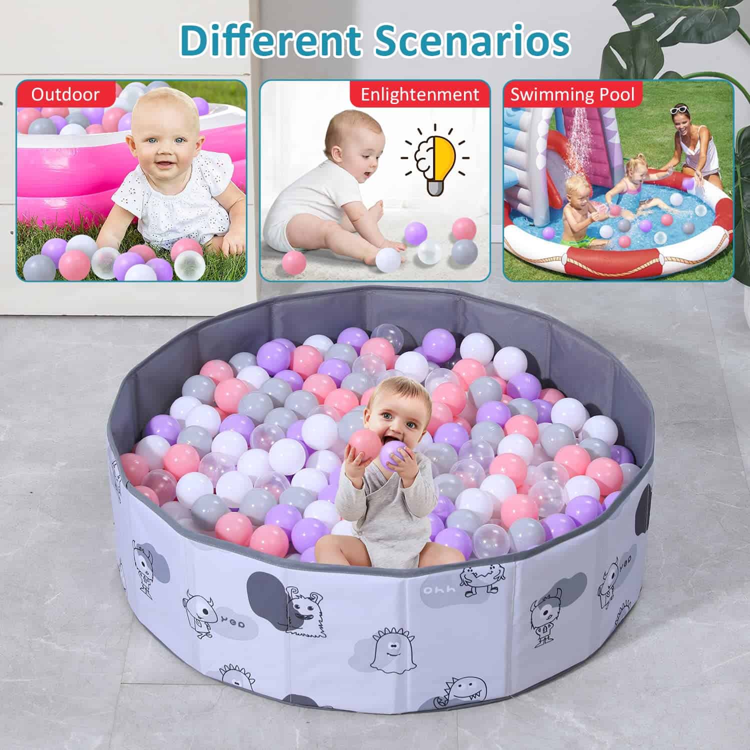 Pelotas de Piscina Thenese para Niños, Pelotas de Plástico - Imagen 6