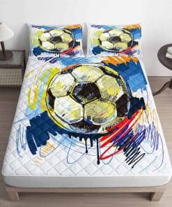 Juego de fundas de colchón impermeables de fútbol BSNTHO