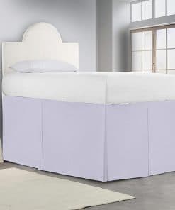 Faldón de Cama Plisado para Dormitorio - Tela de Mezcla de