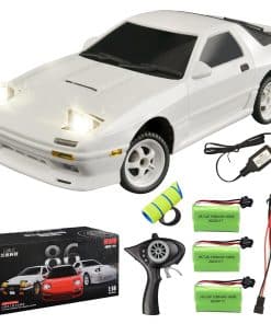 LEOSO 1/18 RC Drift Car AE86 Coche RC Initial D con 3pcs de