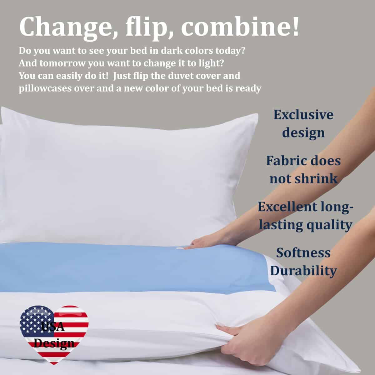 Juego de Ropa de Cama 100% Algodón de Tamaño King - Imagen 6