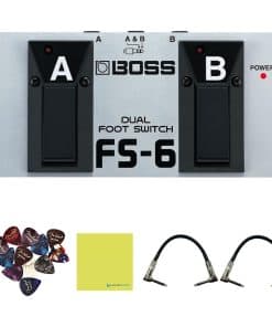 Bundle Boss FS-6 Dual Footswitch con 2 Cables de Patch en