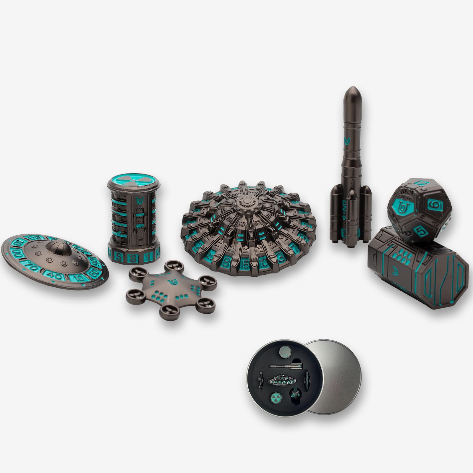 Set de dados UFO, UD Unique Dice Set, Juego de Dados de