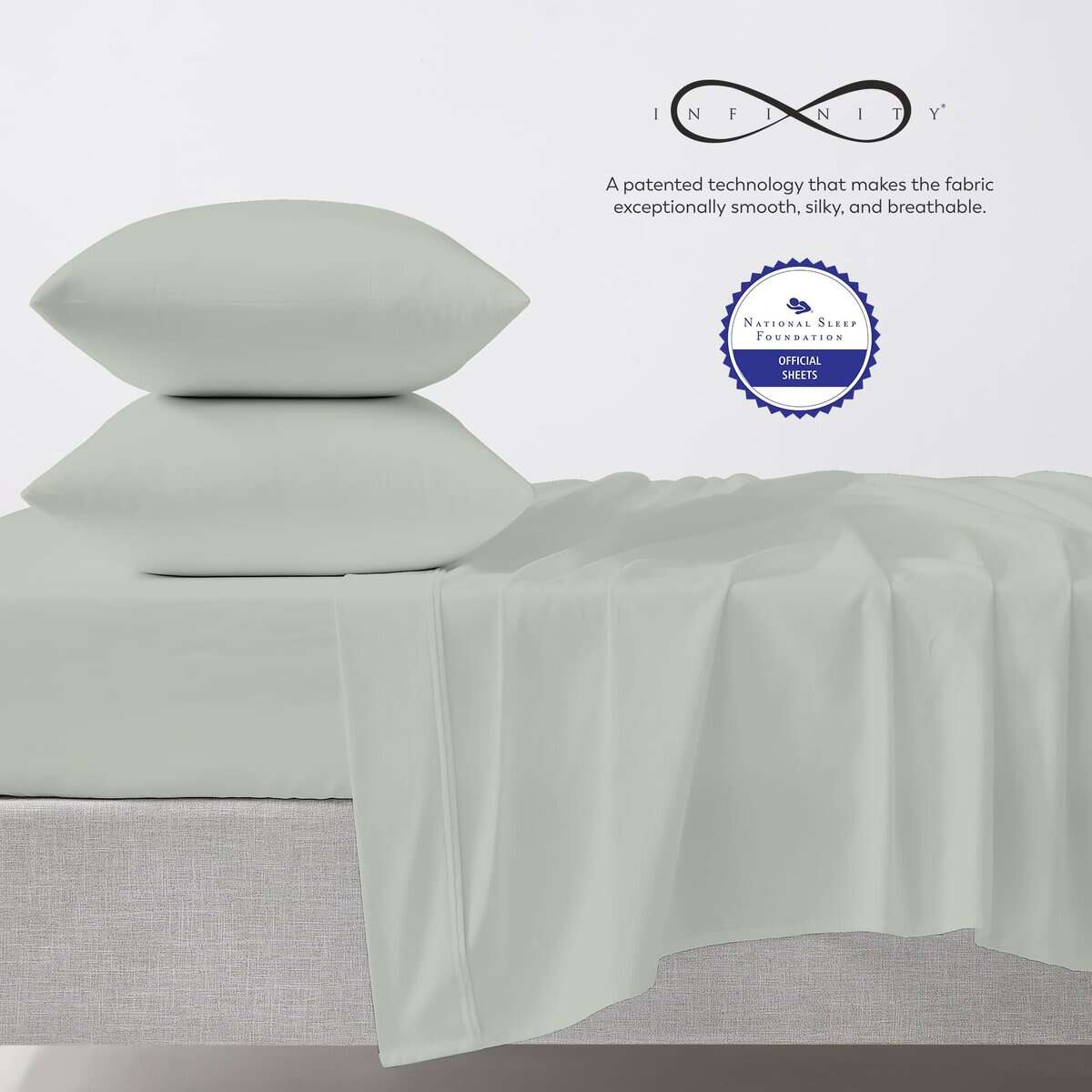 Juego de sábanas de algodón egipcio 100% Queen -Verde Claro - Imagen 5