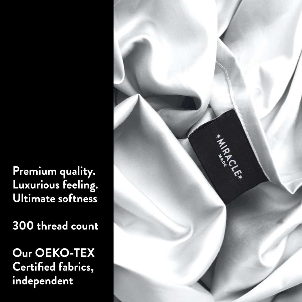 Juego de Sábanas de Algodón Miracle Made - Blanco, Twin - 4 - Imagen 6