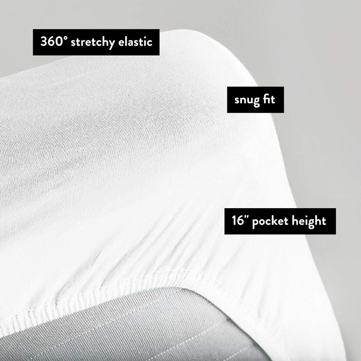 Juego de Sábanas de Algodón Miracle Made - Blanco, Twin - 4 - Imagen 5