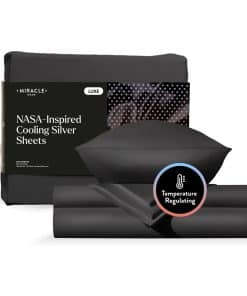 Juego de sábanas de algodón con infusión de plata Miracle