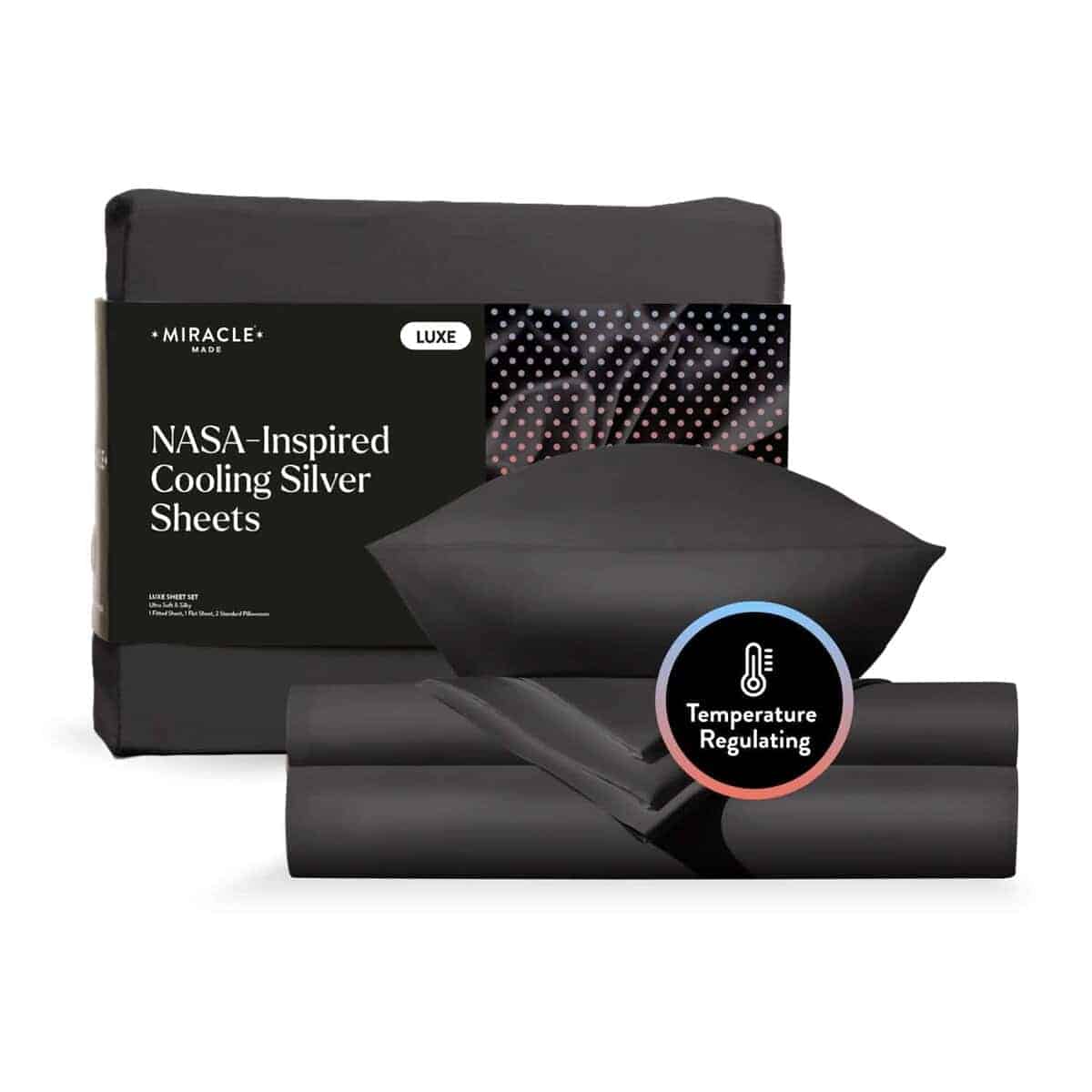 Juego de sábanas de algodón con infusión de plata Miracle