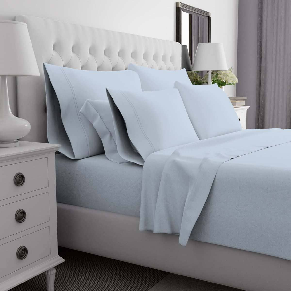 Juego de Sábanas de 100% Algodón Egipcio Tamaño Completo,