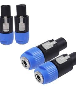 HBU 4 PCS Adaptador Speakon a 1/4 - Conector de Speak-On