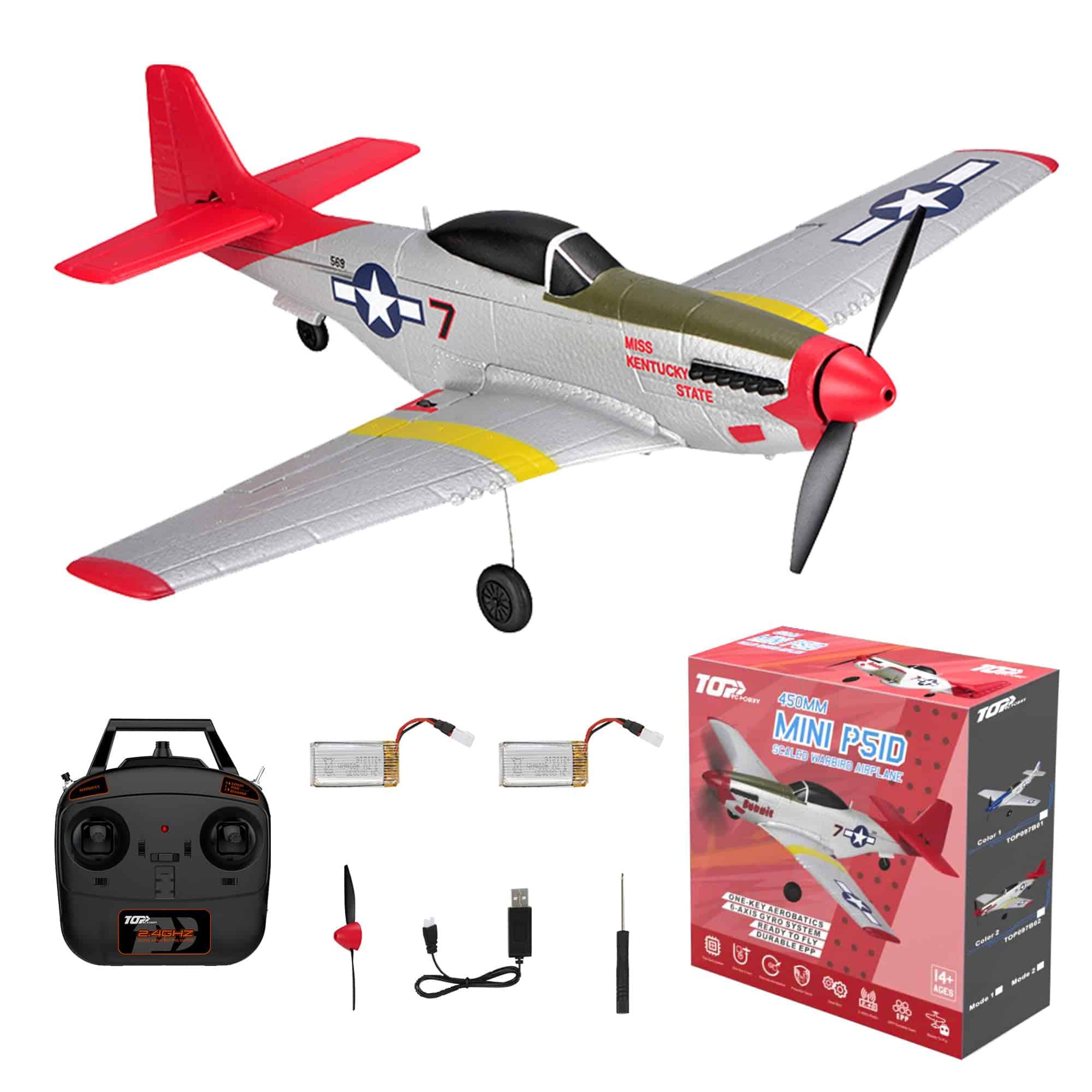 Avión RC SPEEDY BEE para Adultos: P51 Mustang Avión de