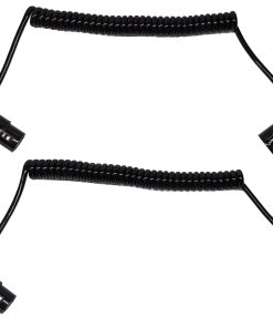 Cable en Espiral de Bajo Perfil XLR Hembra a XLR Macho