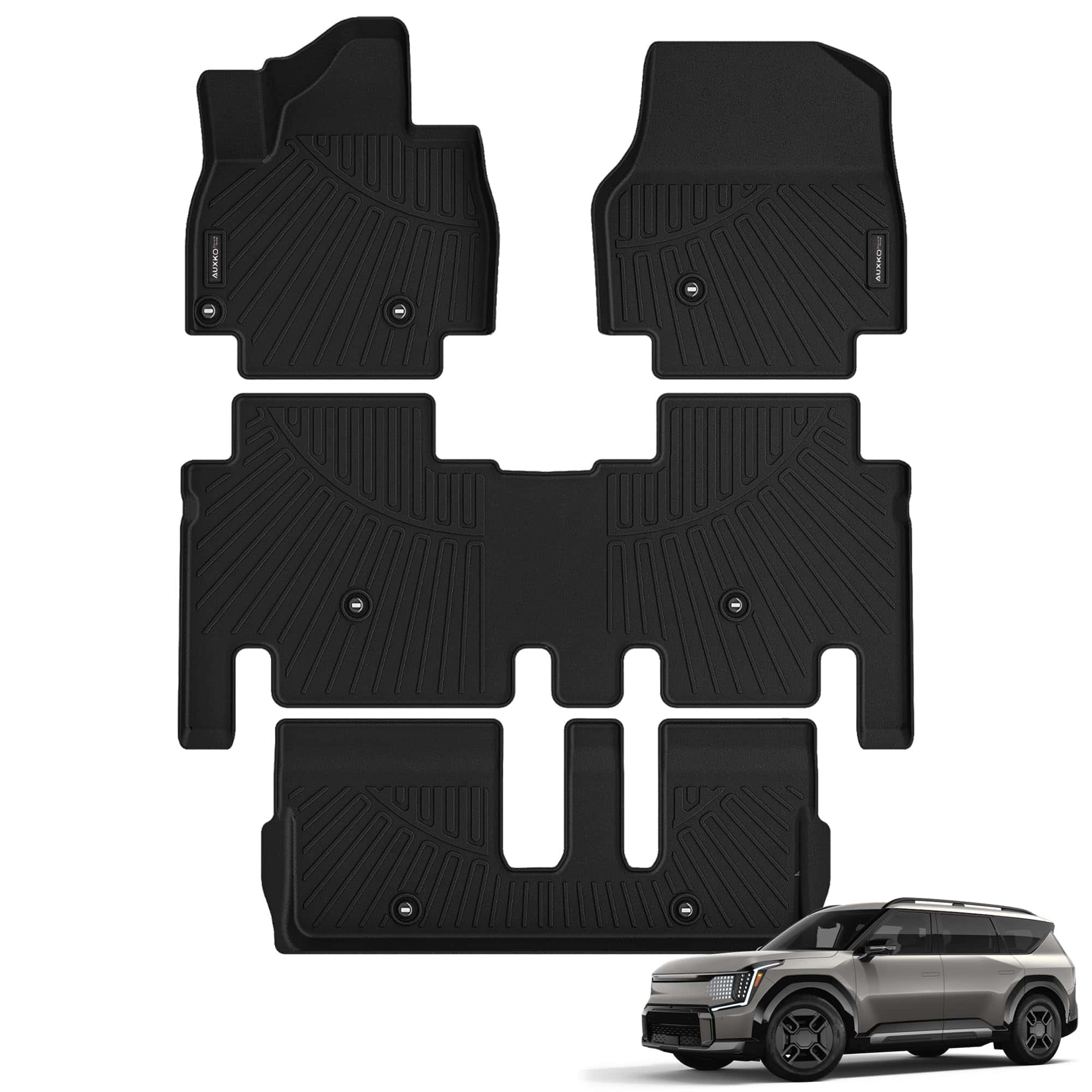 Tapetes para Todos los Climas AUXKO para Kia EV9 7 Asientos