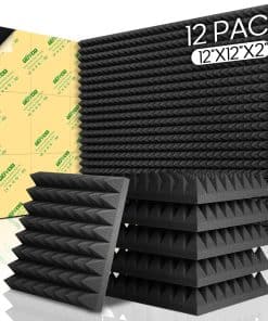 12 Paquete Paneles de Espuma Insonorizante para Paredes,