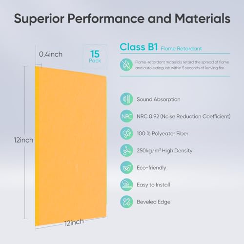 Panel acústico autoadhesivo Berlai 15 Pack, Paneles de - Imagen 5