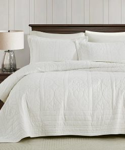 SahSahCasa Edredón de Algodón 100% Tamaño Queen, Juego de