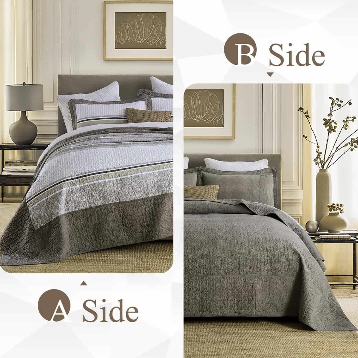 Colcha de Cama Farmhouse King Size 120"x120" - 100% Algodón - Imagen 6