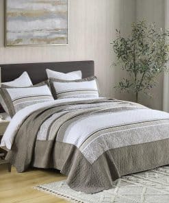 Colcha de cama king oversize FineStichery 128" x 120", 100%