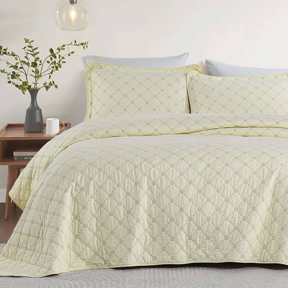 Juego de Edredón 100% Algodón Tamaño Queen, Estampado de