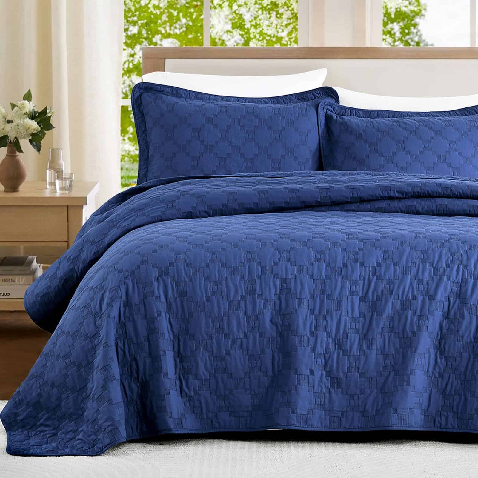 Juego de edredón 100% algodón tamaño King, juego de ropa de