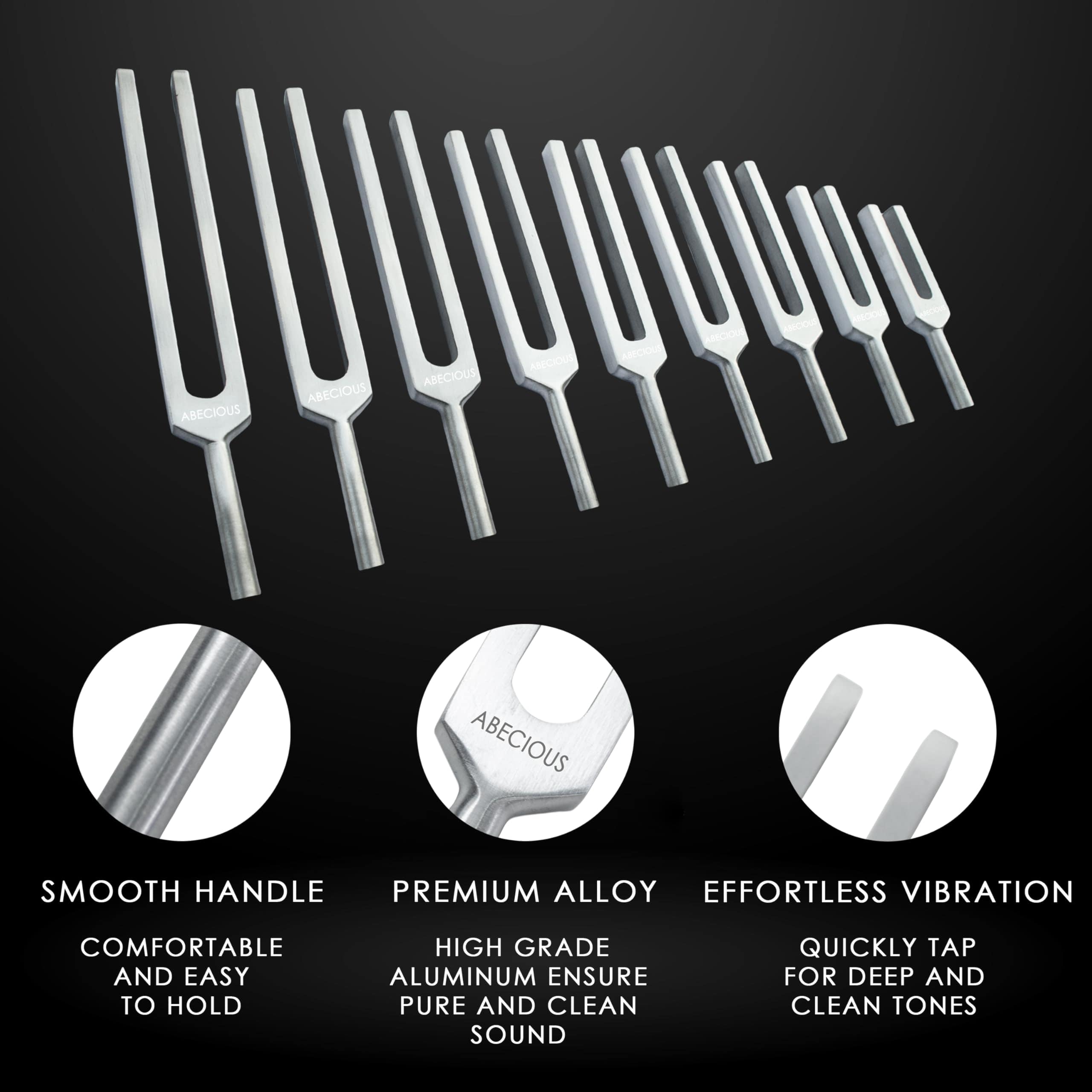 Juego de 11 Diapasones Solfeggio ABECIOUS para Sanación con - Imagen 5