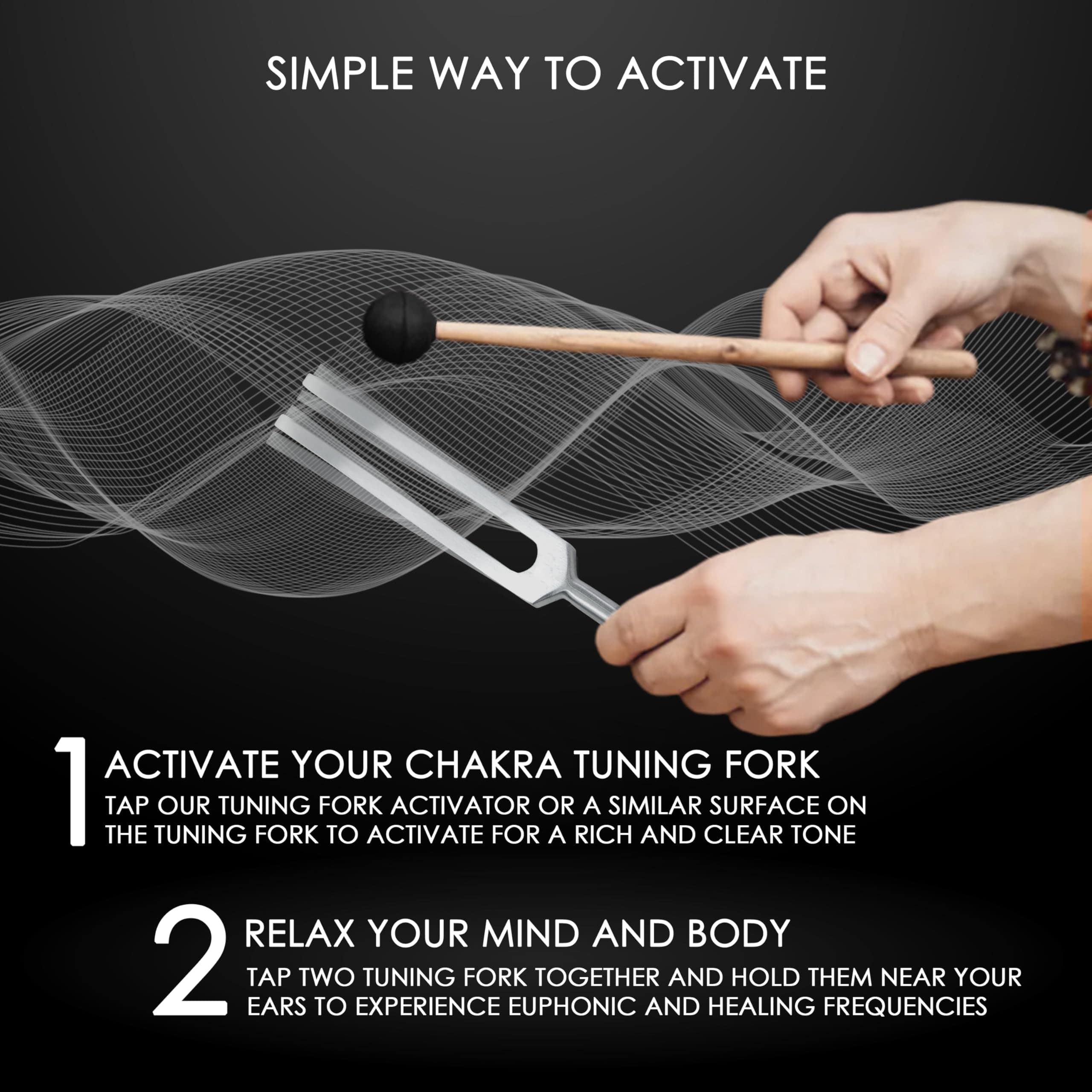 Juego de 11 Diapasones Solfeggio ABECIOUS para Sanación con - Imagen 7