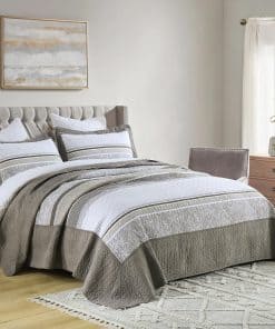 Colcha de Cama Farmhouse King Size 120"x120" - 100% Algodón
