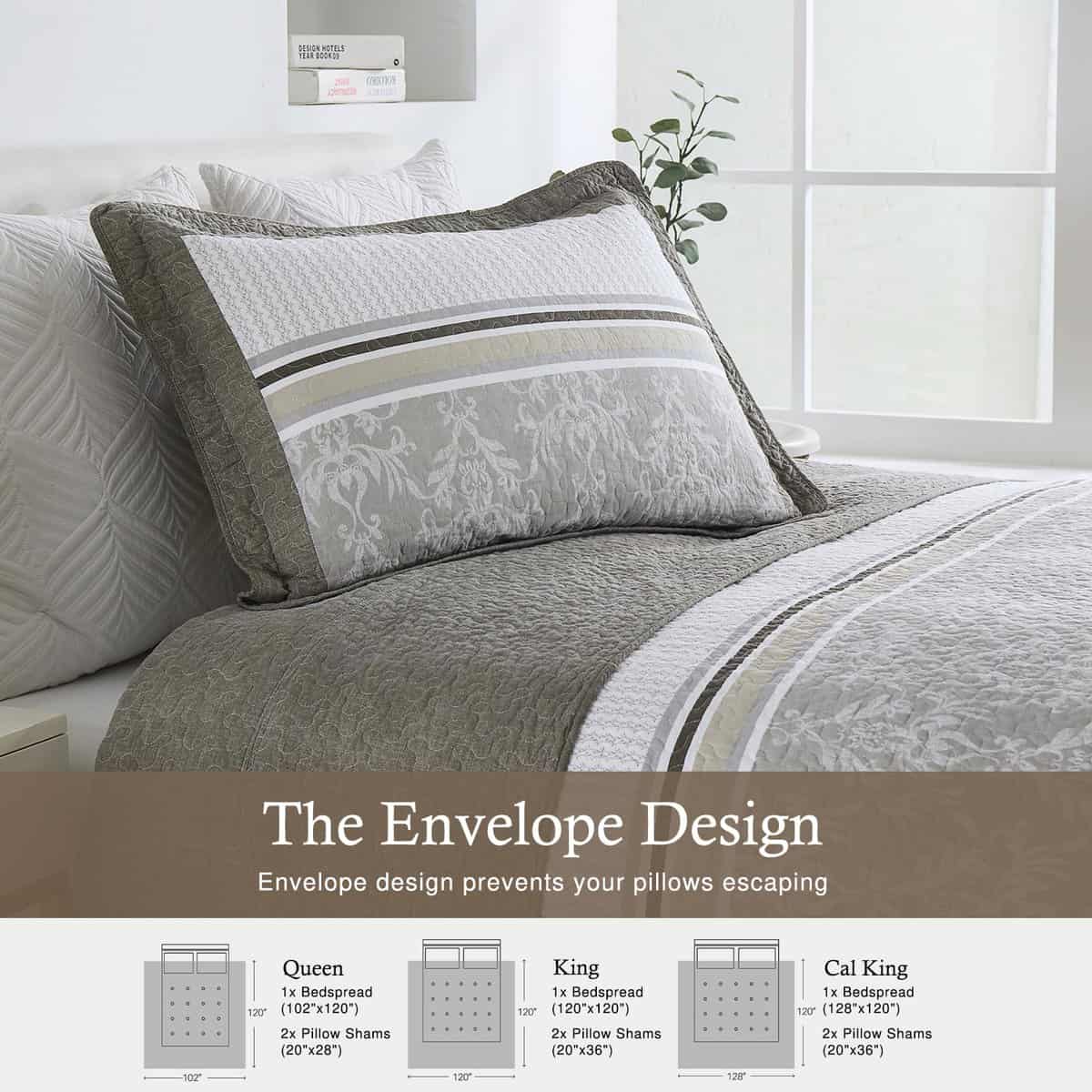 Colcha de Cama Farmhouse King Size 120"x120" - 100% Algodón - Imagen 5