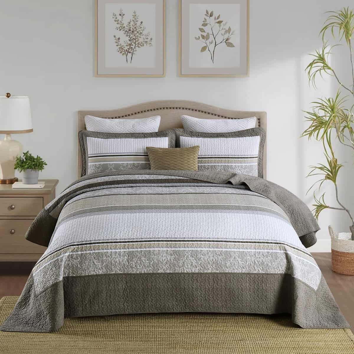Colcha de Cama Farmhouse King Size 120"x120" - 100% Algodón - Imagen 3