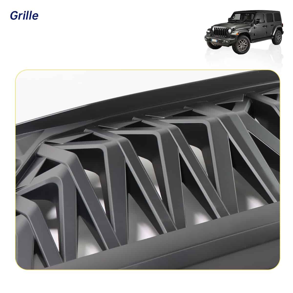 Parrilla Delantera de Tiburón Compatible con Jeep Wrangler - Imagen 6